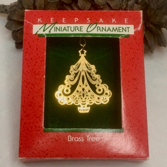 Vintage 1988 Hallmark Keepsake Miniature Ornament - Brass Christmas Tree - Picture 2 of 6